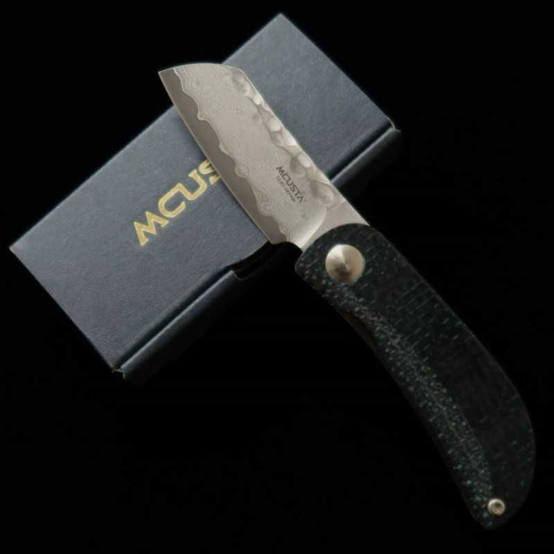 Canivete MCUSTA Inox VG-10 Damasco Preto/Laranja (45mm)
