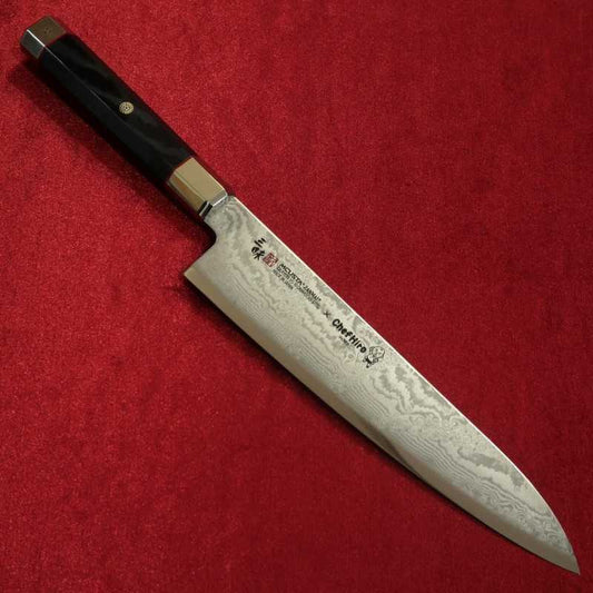 Gyuto [Chef Hiro x MCUSTA] Special Splash Damascus VG10 Linen Micarta Handle (210mm)