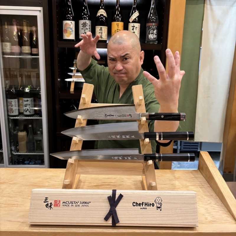 [Chef Hiro ✖ MCUSTA Zanmai] Spécial Splash Damas VG10 Manche en lin micarta Gyuto (210 mm)