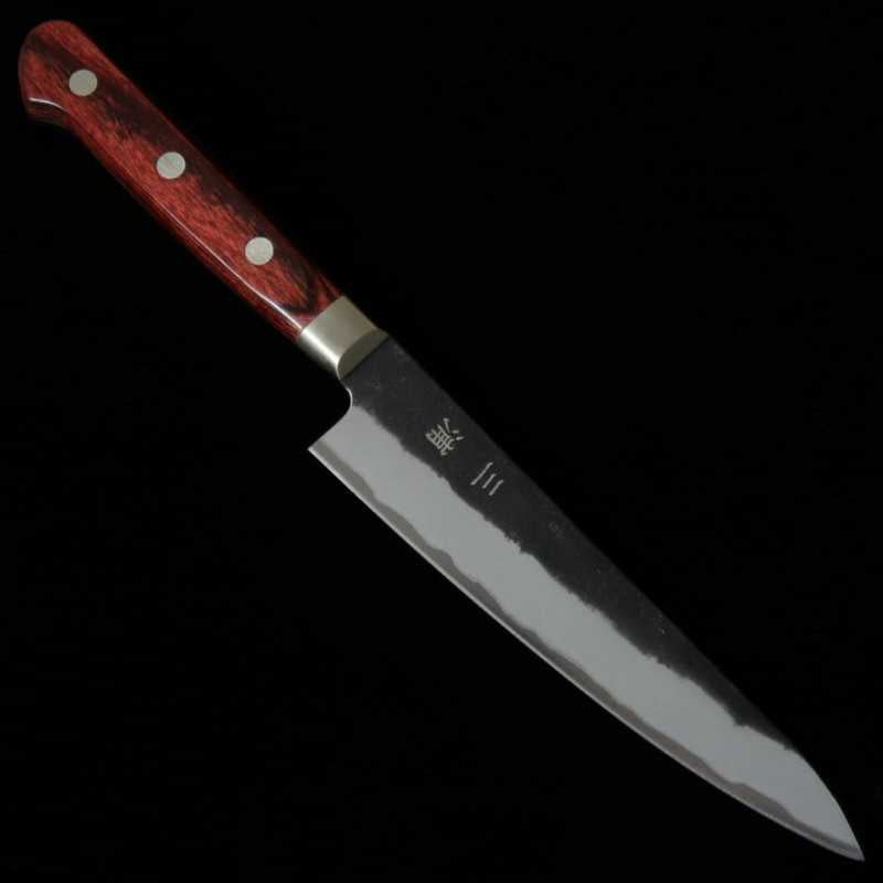 MIURA Petty, Super Blue Steel with Kurouchi and Nashiji finish (135mm)