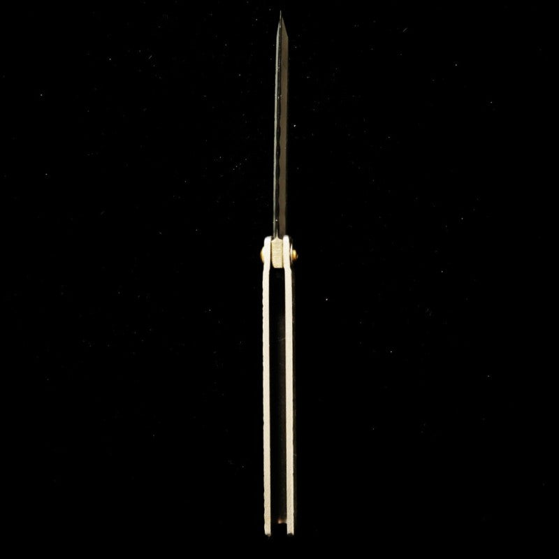 Tomita Higo Petit couteau Higo forgé en fer doux, martelé, type couteau, grand, avec coffret en bois de paulownia et pochette de rangement (75 mm)