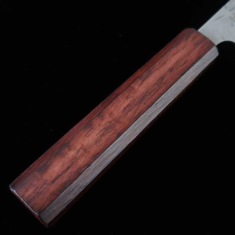 MIURA Stainless Steel SLD Satin Nashi Texture Nakiri with Purple Octagonal Handle (165mm)