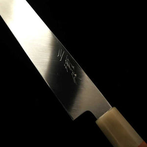 MIURA, Yanagiba, Gin-san n°3, Rainure pour l'écoulement du sang, manche en bubinga, fourreau en magnolia (300 mm)