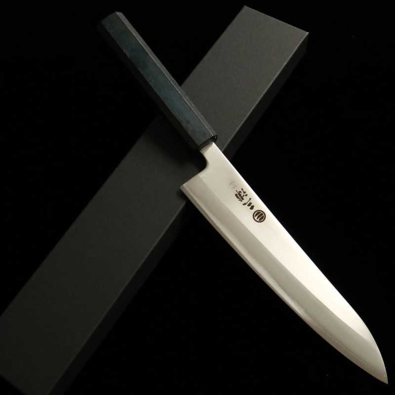 Miura MIURA Acier blanc n°1 Inox multicouche Gyuto Manche indigo (180/210 mm)