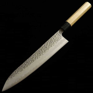MIURA Gyuto Shirogami No. 1 Hammered Magnolia Handle (240mm)