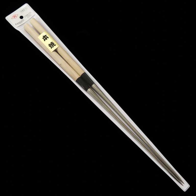 MORIBASHI palillos de emplatado, acero inoxidable monobloque (290/320 mm)