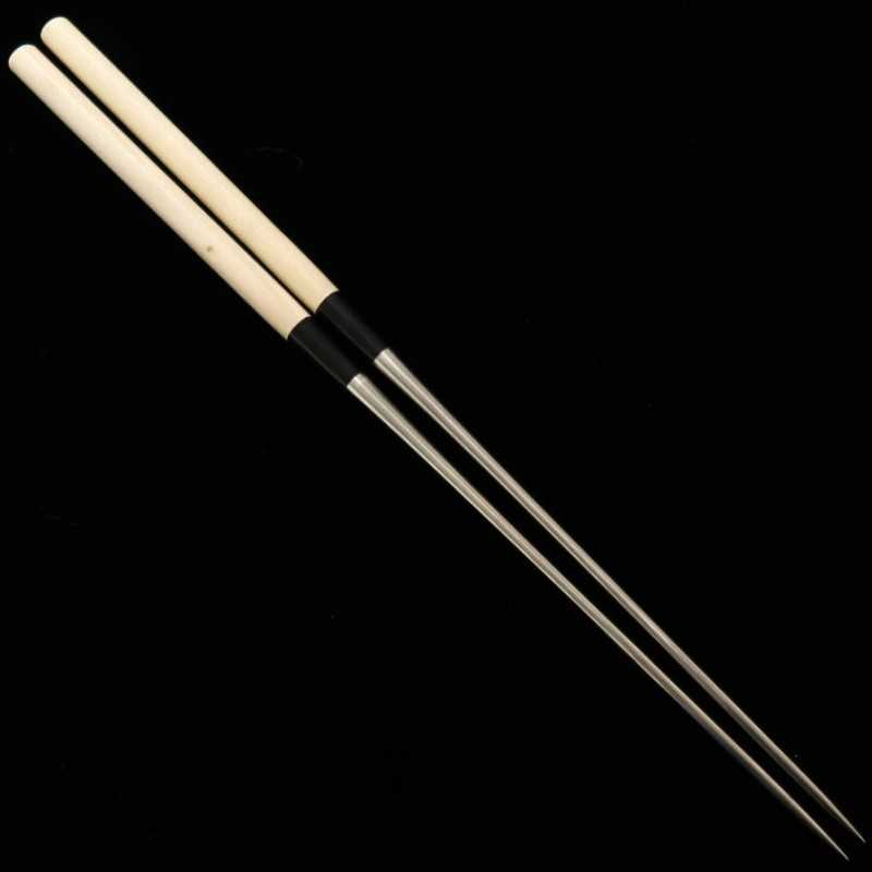 MORIBASHI palillos de emplatado, acero inoxidable monobloque (290/320 mm)