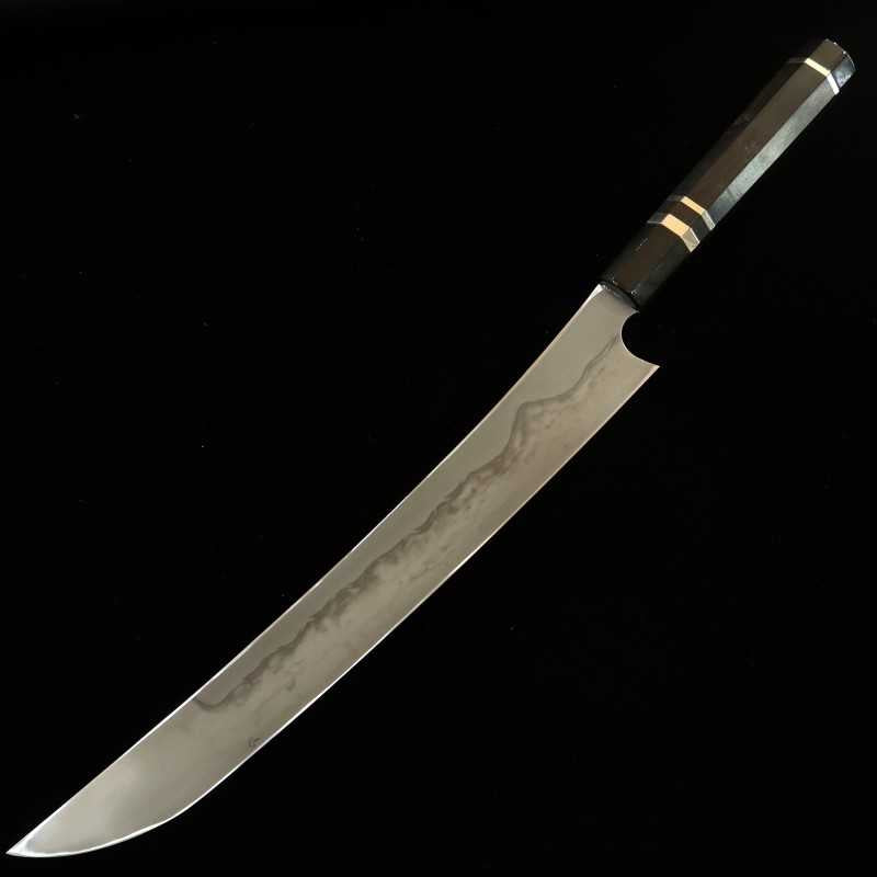 Yanagiba NIGARA Shirogami No. 1 Honyaki cabo de ébano customizado (300mm)