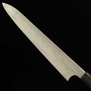 NIGARA Yanagiba Shirogami No. 1 Honyaki Silver Wrapped Ebony Handle (300mm)