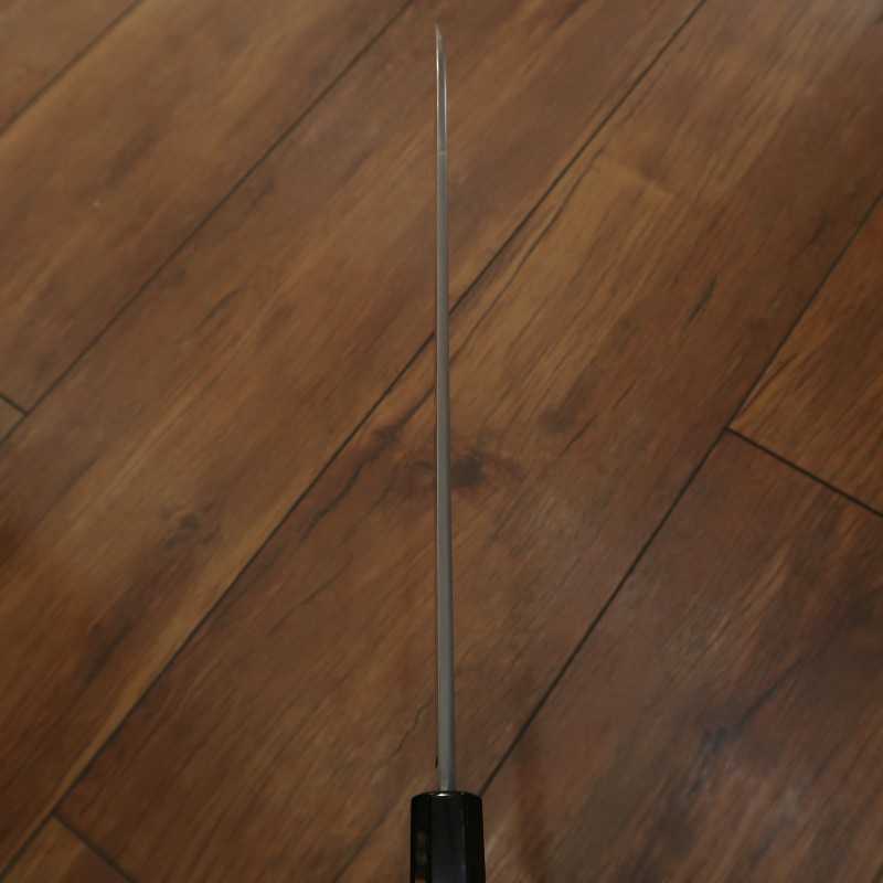 NIGARA Yanagiba Shirogami No. 1 Honyaki Silver Wrapped Ebony Handle (300mm)