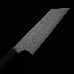 Nigara Hamono NIGARA SG2 Paring Knife Kiritsuke motif sombre, manche en ébène et corne de buffle noire (120 mm)