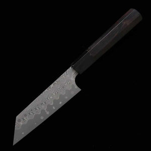 Nigara Hamono NIGARA SG2 Paring Knife Kiritsuke motif sombre, manche en ébène et corne de buffle noire (120 mm)