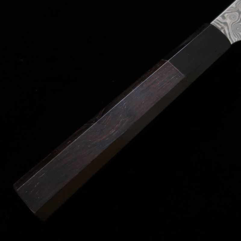 NIGARA SG2 Kuro-mon Kiritsuke Sujihiki manche ébène et buffle noir (255 mm)