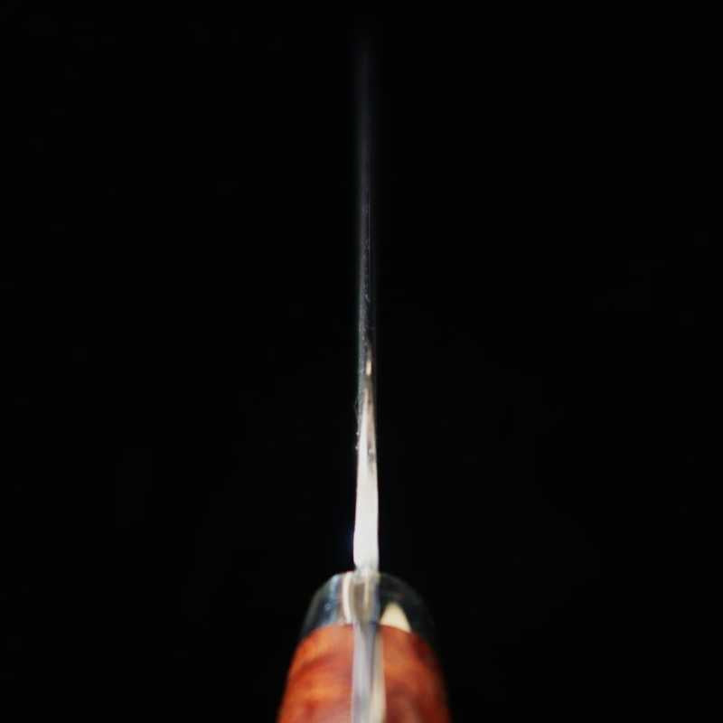 NIGARA SG2 Finition noire martelée Kiritsuke-Sujihiki Manche en bois de ronce de bouleau sur mesure (255 mm)