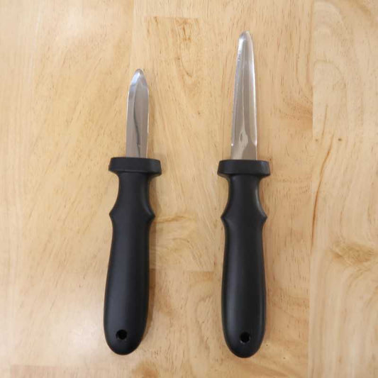 Cuchillo para ostras de acero inoxidable mango de plástico (70/95mm)