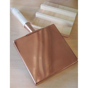 Poêle en cuivre pour omelette japonaise avec couvercle en bois (15-21cm)