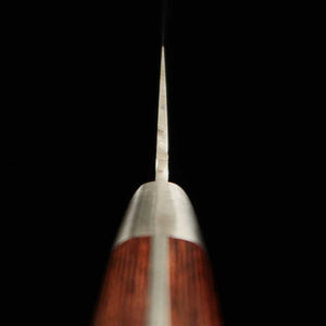 Sakai Takayuki VG-10 martillado damasco yanagiba tipo ken mango de caoba (300 mm)