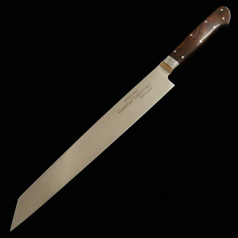 Sakai Takayuki SAKAI TAKAYUKI Grand Chef SP Series Type I Acero especial Kiritsuke Yanagiba con funda negra (260 mm)