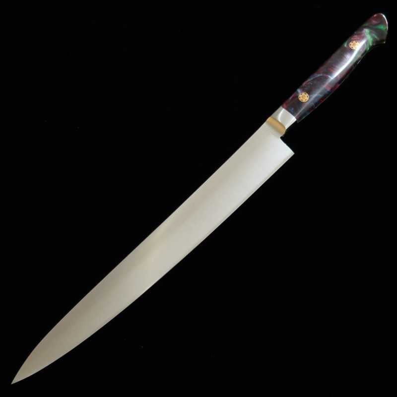 Sujihiki SAKAI TAKAYUKI Grand Chef SP Series Type III Galaxy Special Steel Dimpled Knife Right-Handed (240mm)