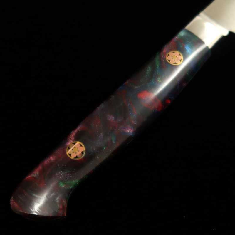 SAKAI TAKAYUKI Grand Chef SP Series Type III Galaxy acero especial, hoja alveolada, sujihiki para diestros (240 mm)