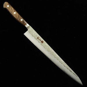 Miura Silver #3 Sujihiki, manche brun foncé (240/270 mm)