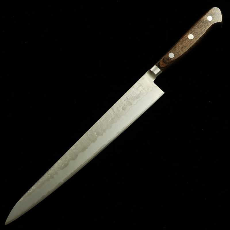 Miura Silver #3 Sujihiki, manche brun foncé (240/270 mm)
