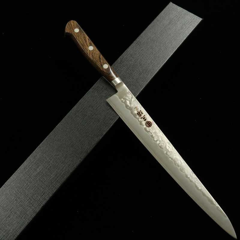 MIURA Sujihiki Ginsan with Stainless Steel and Dark Brown Handle (240/270mm)
