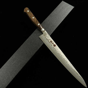 Miura Silver #3 Sujihiki, manche brun foncé (240/270 mm)