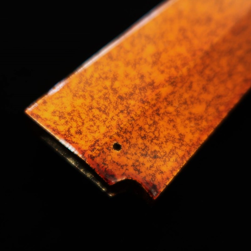 Fourreau laqué pour Yanagiba (ocre doré, clair) avec trou pour goupille (240 mm)