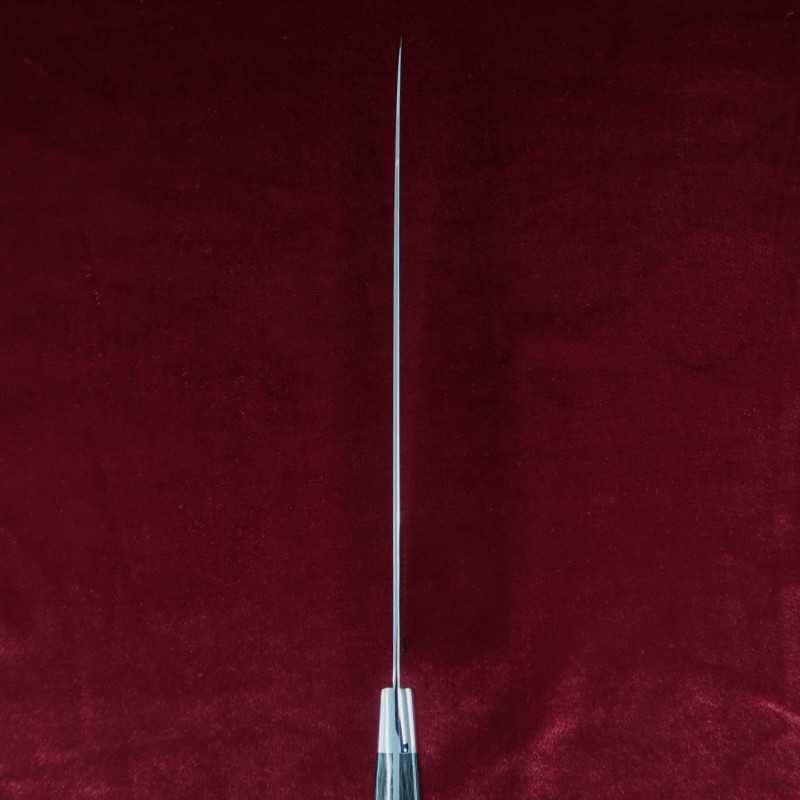 SK JAPAN 【止水】DAMAシリーズ DAMASTEEL 牛刀 フルミラー カスタムカーボンファイバーハンドル (240mm)