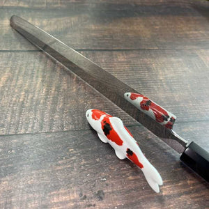 SK JAPAN [Shisui] serie DAMA, acero damasco, Sakimaru Takobiki, acabado totalmente espejo (300 mm)