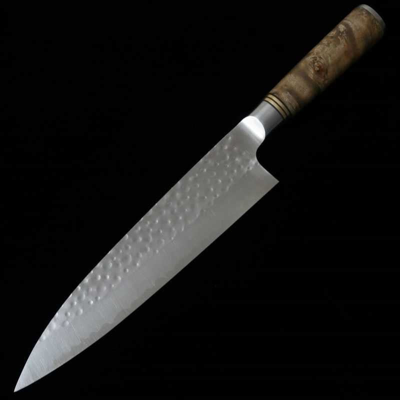 TAKESHI SAJI Faca Gyuto SG2 martelada, cabo de madeira de caoba (210/240mm)