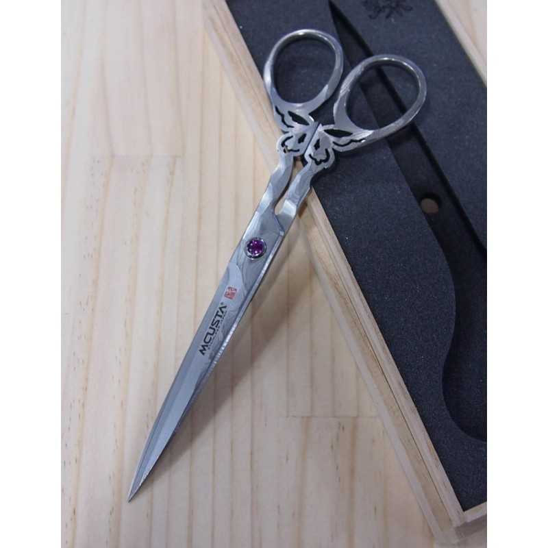 Tesoura Mcusta Damascus desenho borboleta (170mm)