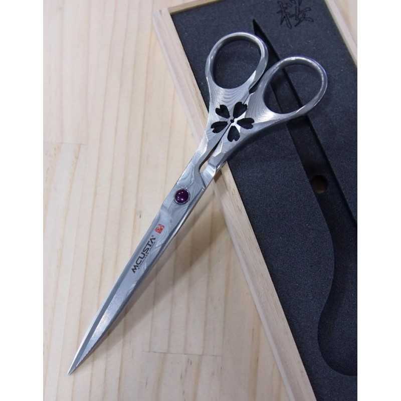 エムカスタMCUSTA　ダマスカス鋏　桜 DDS-0170D (170mm)