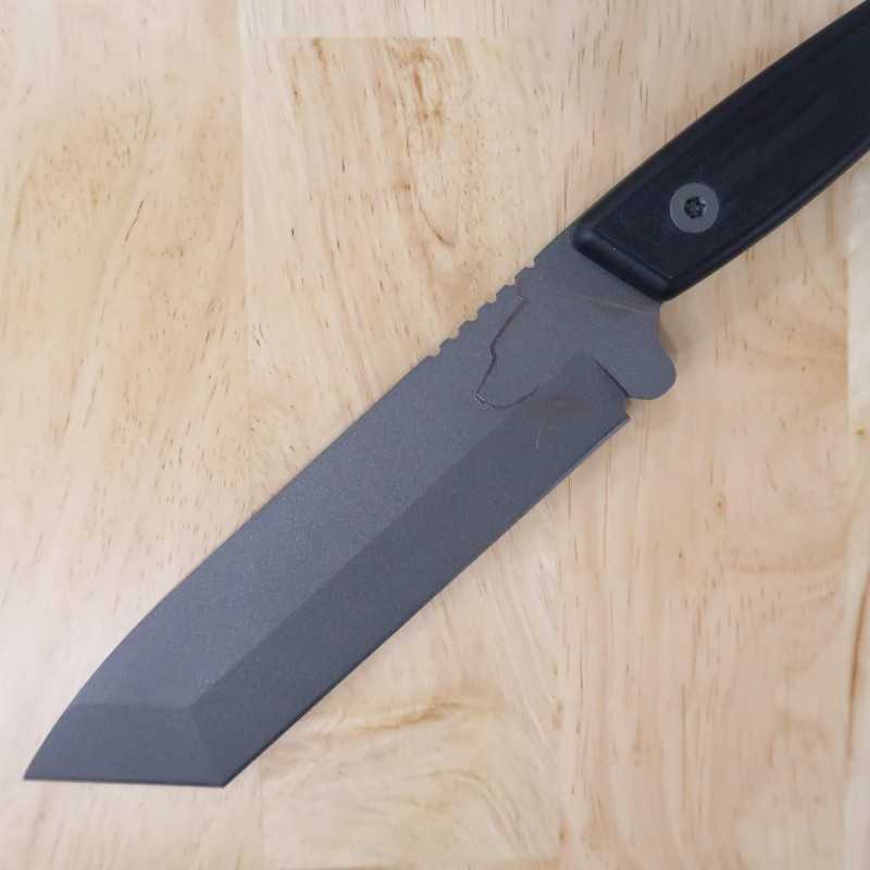 Faca de caçador TURQ GEAR System-M Bear Tanto Sleipner Aço G10 Cerakote Cinza Tungstênio (66mm)