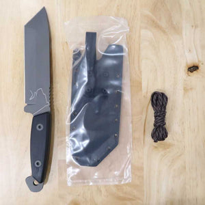 TURQ GEAR System-M Bear Tanto, acier Sleipner, G10, Cerakote gris tungstène (66 mm), couleur : gris