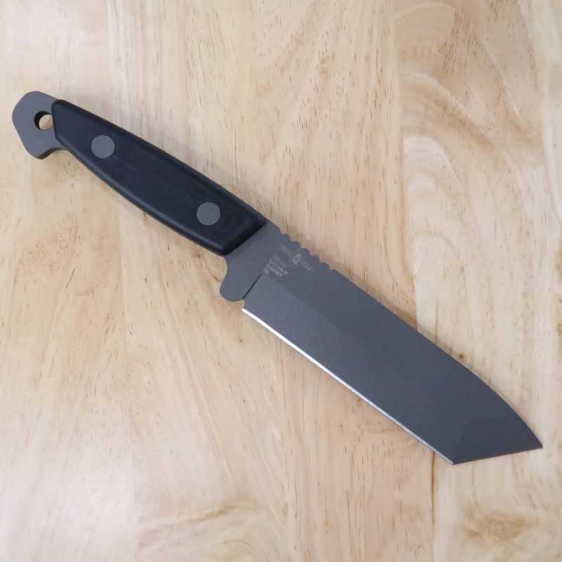 TURQ GEAR System-M Bear Tanto, acier Sleipner, G10, Cerakote gris tungstène (66 mm), couleur : gris