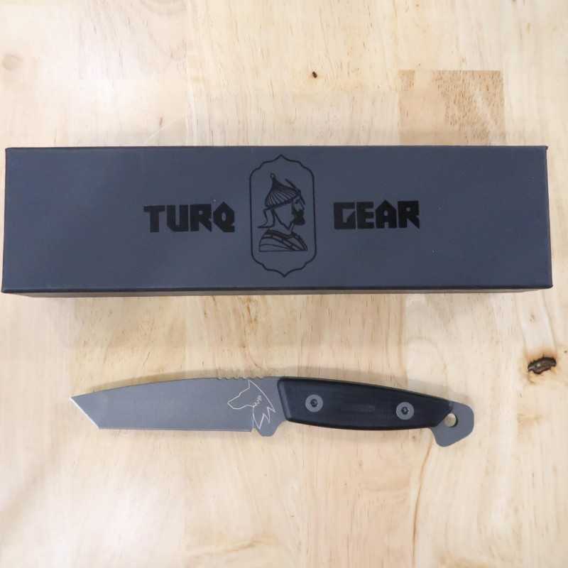 TURQ GEAR System-M Wolf Tanto, acier Sleipner, G10, Cerakote, Tungsten Grey (110mm) Couleur : - Gris