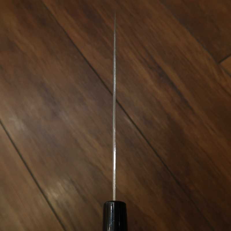 Cuchillo para cosecha de verduras Acero inoxidable especial laminado Rakutarō TY-420 Mango recto rojo (140 mm)