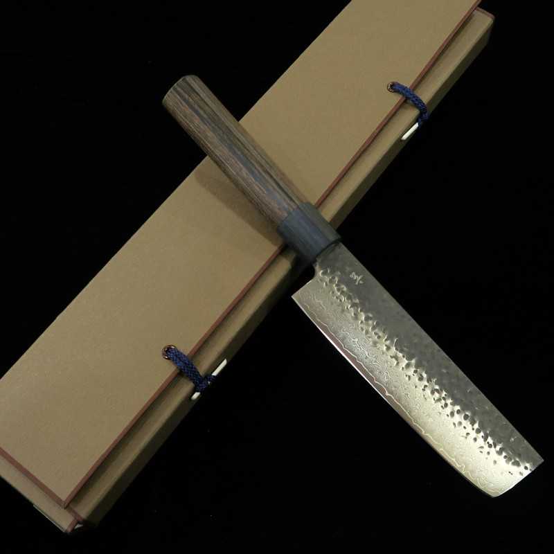 Shizu Takumi GEN VG-10 damasco acabado negro Nakiri (130–170 mm)