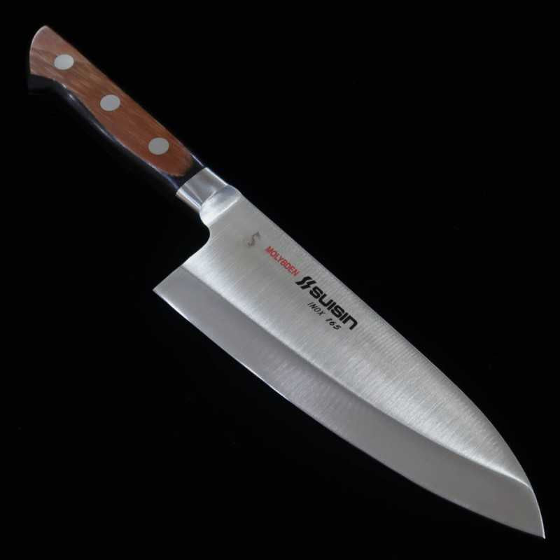 Deba SUISIN INOX mango de madera de cerezo mizume (165 mm)